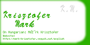 krisztofer mark business card